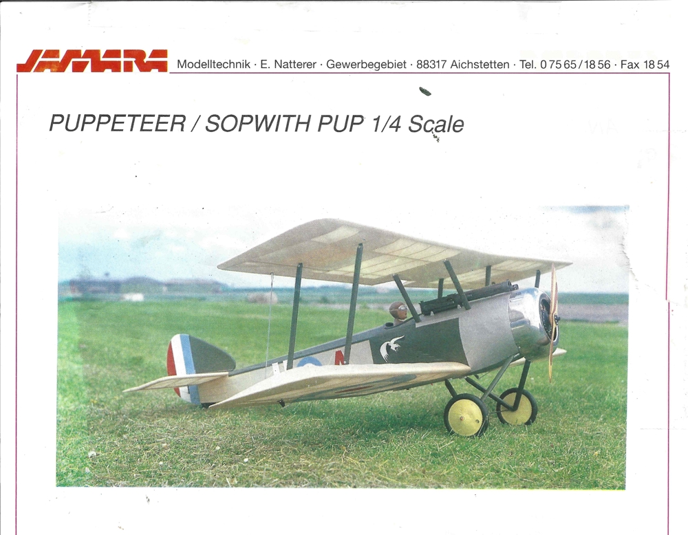 RC Doppeldecker Modellflugzeug - JAMARA PUPPETEER SOPWITH PUP Scale 1 4 mit O.S. FS-91S