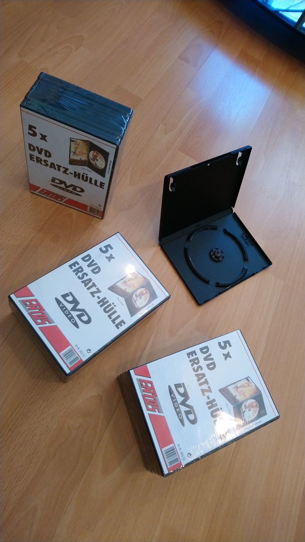 DVD-Leerhüllen schwarz 16 Stück