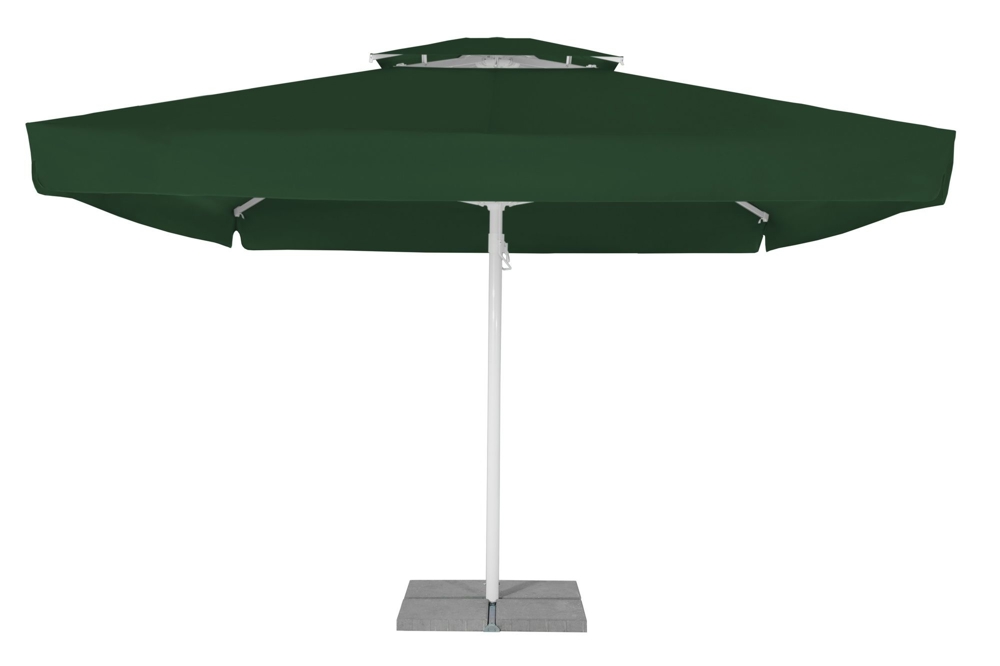 Profi 5x5m Sonnenschirm 5m Gastroschirm Marktschirm von Lukip inkl. Ständer und Platten Grün