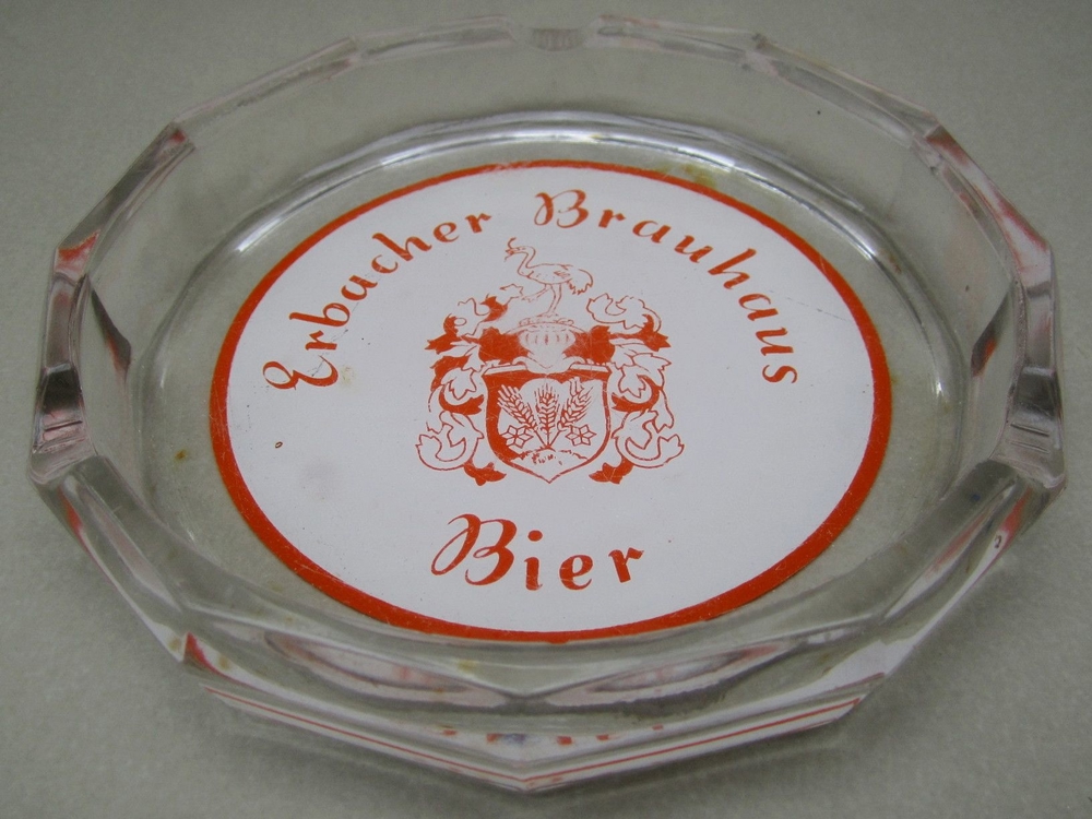 Erbacher Brauhaus Bier Glas Aschenbecher