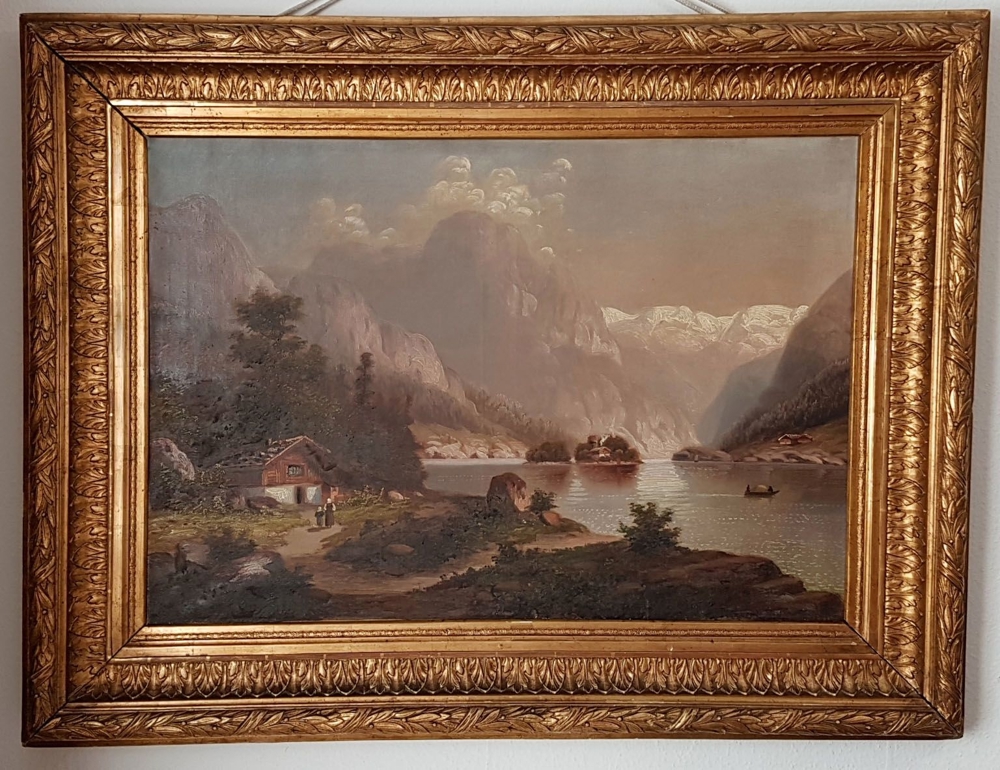 Ölgemälde Antik Hintersee Reiteralpe Königssee Bad Reichenhall Alpen Impressionismus