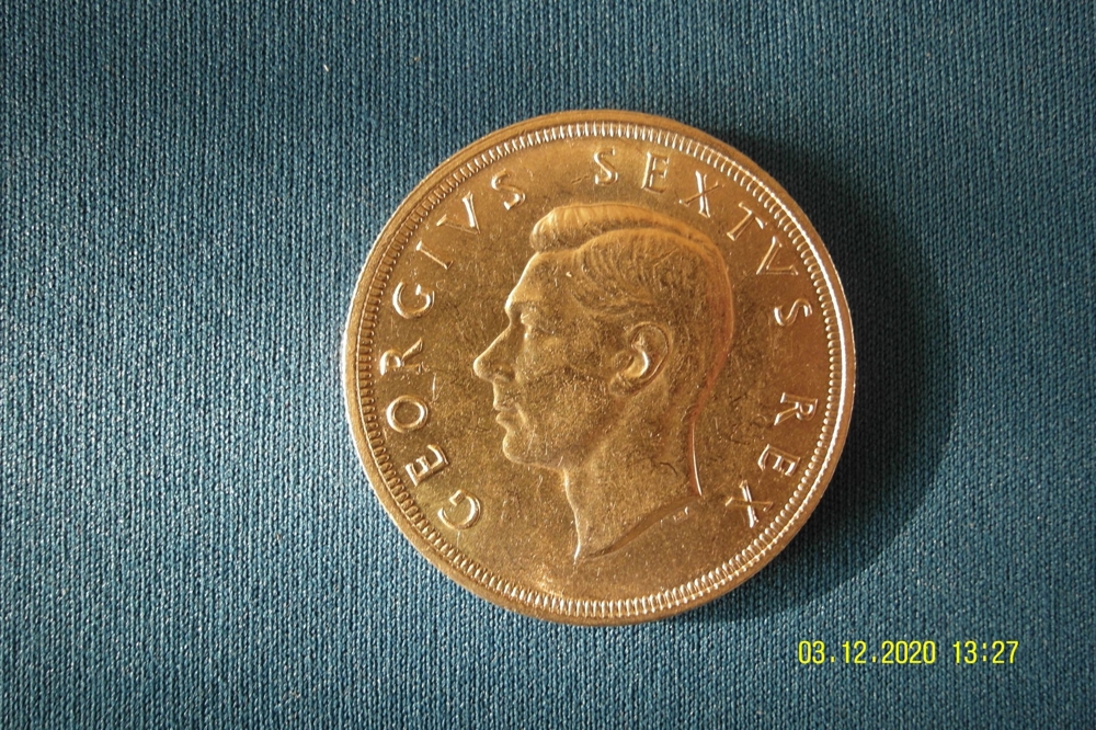 5 Shilling Silbermünze Südafrika 1949
