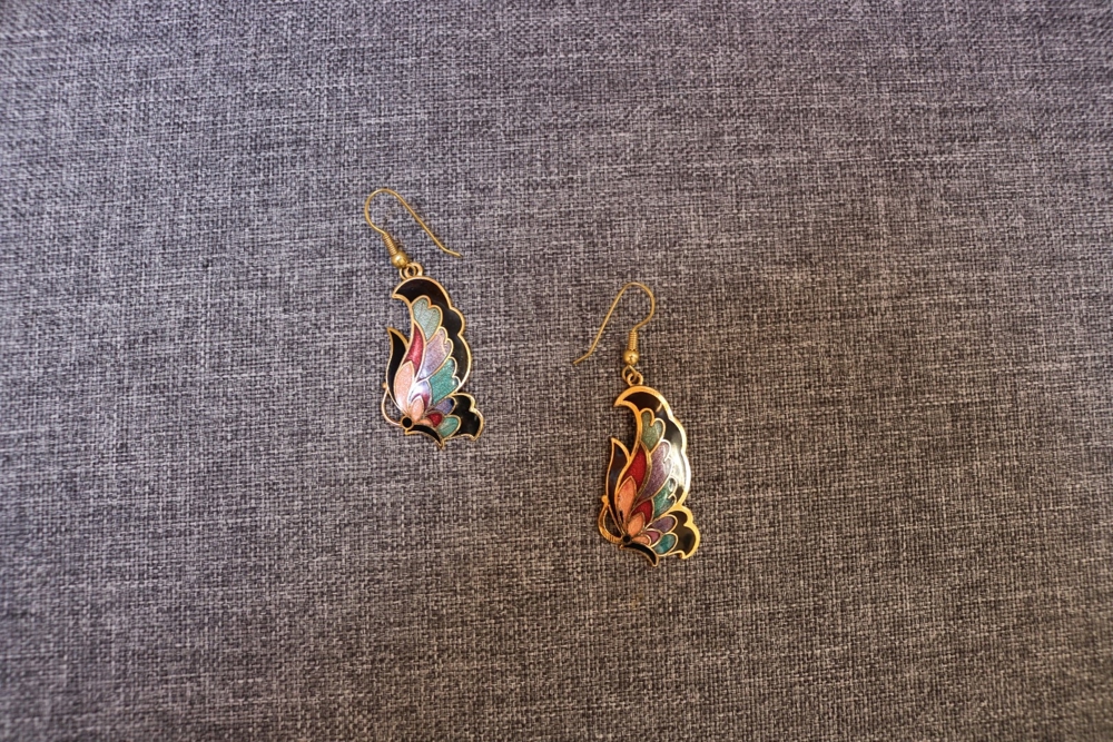 #Ohrhänger, #Schmetterling, #Cloisonne-Stil
