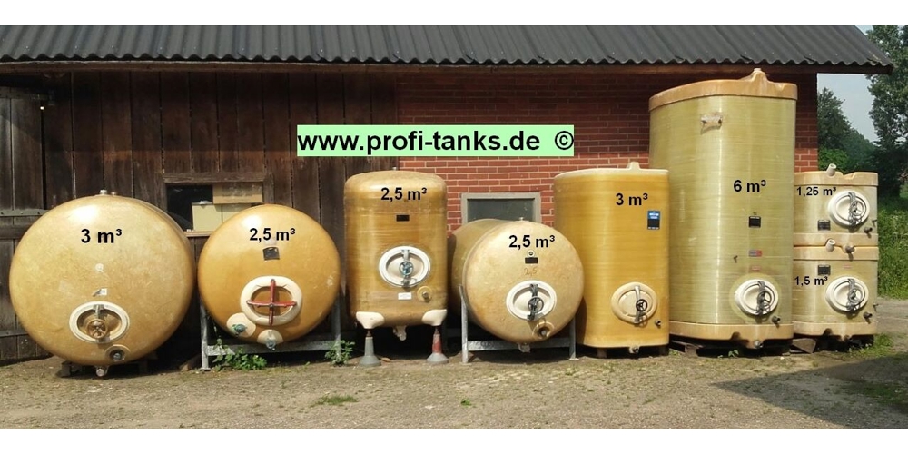 Wassertanks für Spritzen 3.000 L, 4.000 L, 5.000 L, 6.000 L GFK gebraucht Spritzentanks Feldspritze