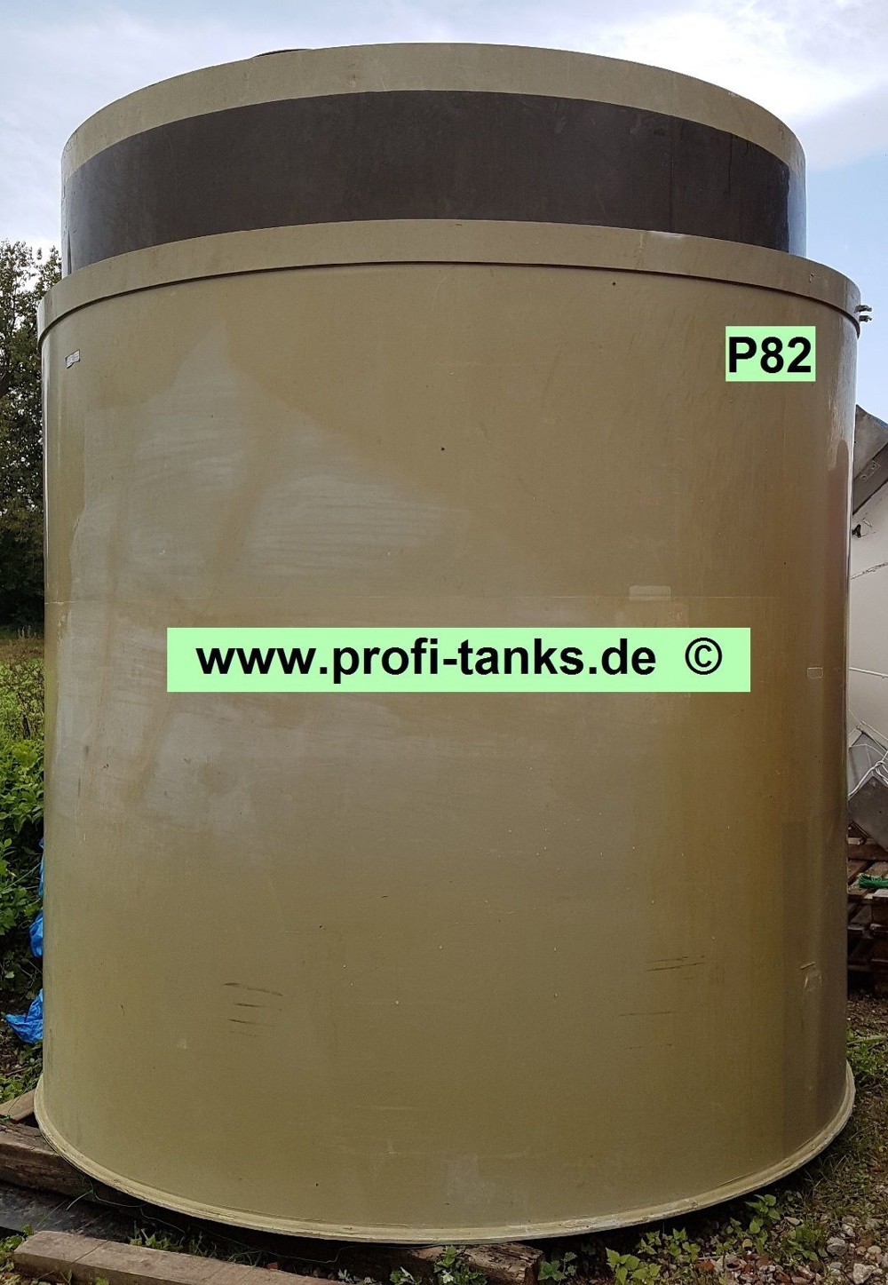 P82 gebrauchter 12.000L Polypropylen-Tank Lagerbehälter Wassertank Futtermitteltank Rapsöltank