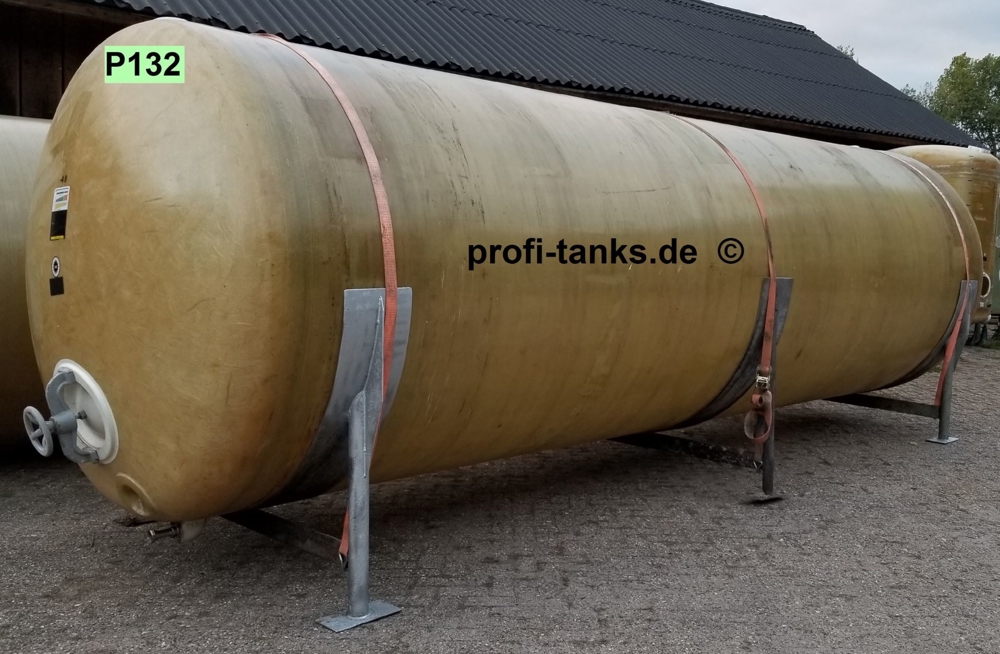 P132 gebrauchter 20.000 L GFK-Tank Juno-Tank Wassertank Rapsöltank Melassetank Flüssigfutter Gülle
