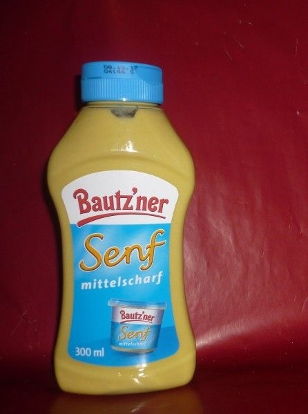 Bautzner Senf Quetschflasche 300 ml vegan mittelscharf