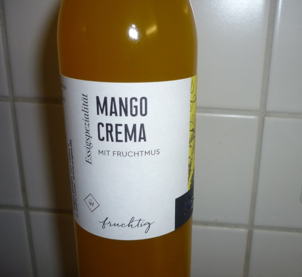 Mango Crema Essig 4% Säure fruchtig vegan 250 ml