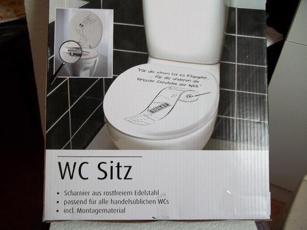 WC Sitz *NEU* in OVP; weiß; Scharnier aus rostfreim Edelstahl; inklusiv Montagematerial;