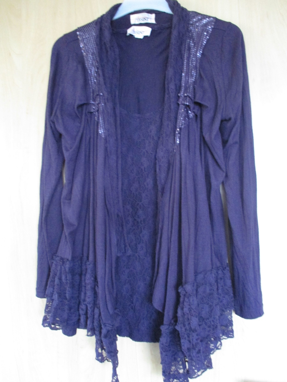 Twinset - Jacke mit Top - 40 - lila pflaume