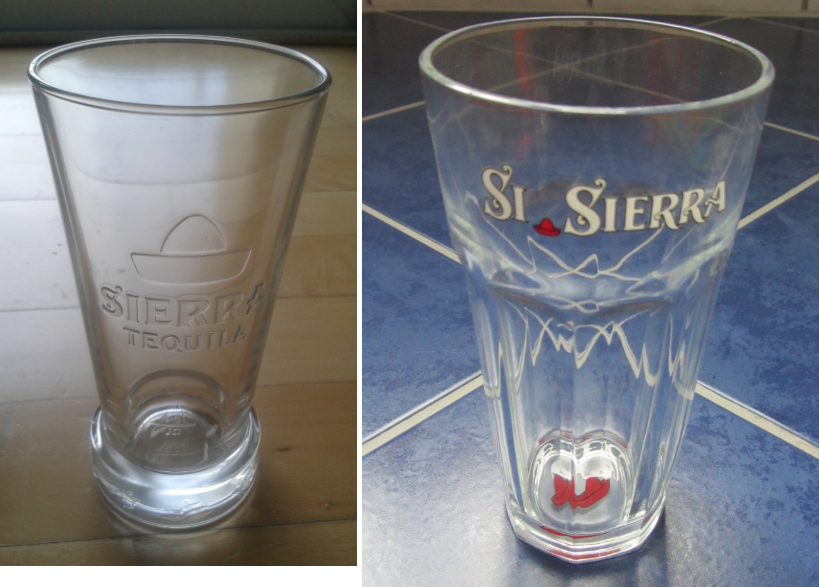 2x Sierra Tequila Longdrink Gläser verschiedene Form -neu-