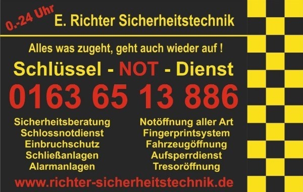 Schlüsseldienst, Schlüsselnotdienst, Sicherheitstechnik