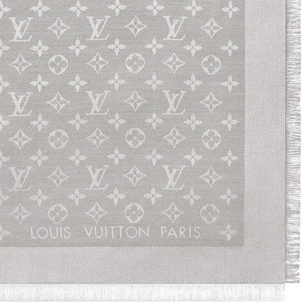 Louis Vuitton Schal - Silbergrau 140x140cm