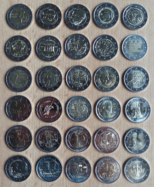 2 Euro Gedenkmünzen 2004-2024 ab nur 2.20.
