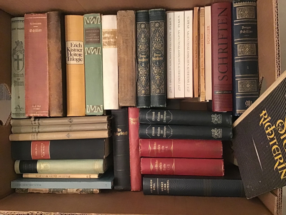 Alte Bücher gebunden 40 Stk. Kästner, Tolstoi, Hebbel, Schiller, Böll etc.