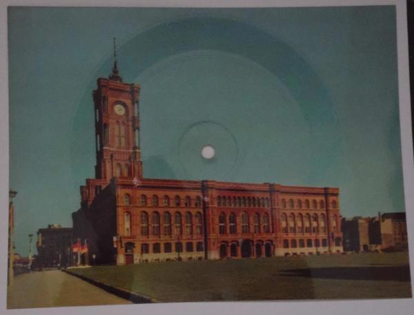 Colorvox Rotes Rathaus Berlin - Berliner Luft - Marsch - tönende Ansichtskarte Tonpostkarte Schallbi