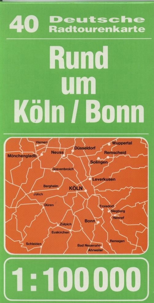 (B047) Alte Deutsche Radtourenkarte 40 Rund um Köln/Bonn