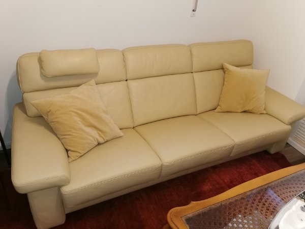 Segmüller Echtleder Couchgarnitur 3-Sitzer und 2-Sitzer Zustand gepflegt