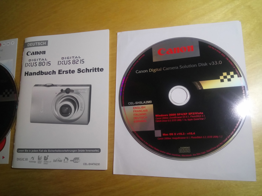 Canon Digital Camera Solution Disk v33.0 u. Canon Digital Camera Manuals Disk MD 41