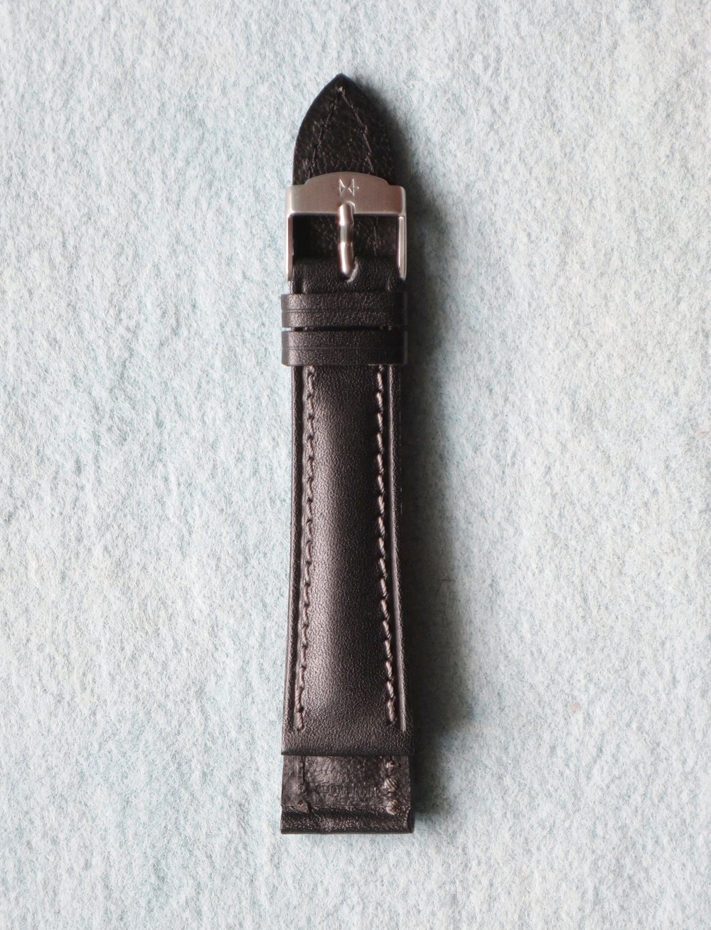 Uhrenband, Original Hamilton Uhrenlederarmband, schwarz, 20mm, Genuine Hamilton Leather Bracelet