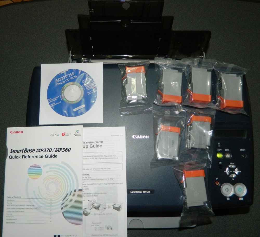 Drucker Canon MP360 mit Farbpatronen,Flachbildmonitor 38cm,CD-R L