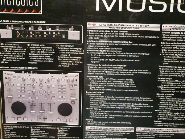 DJ Mix Console mit Cross Fader von Hercules