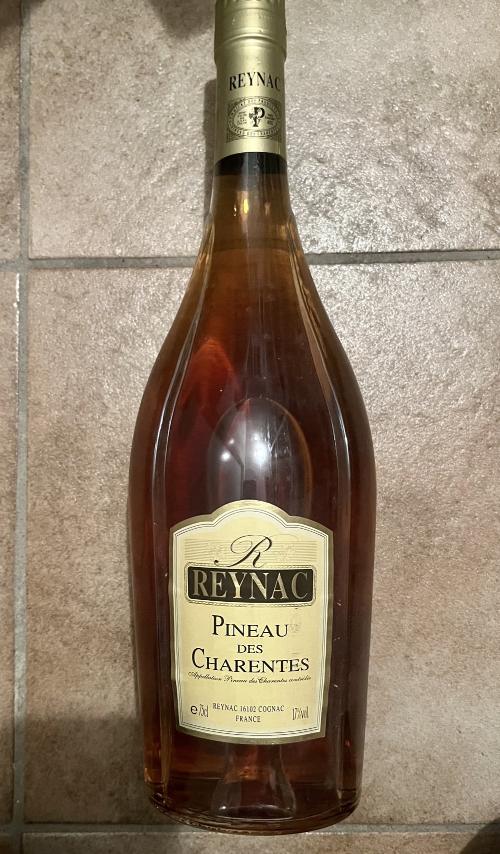 REYNAC Cognac France - "Pineau des Charentes" 0,7 Liter 17% Vol. 90er Jahre Vintage   RETRO, 1 A