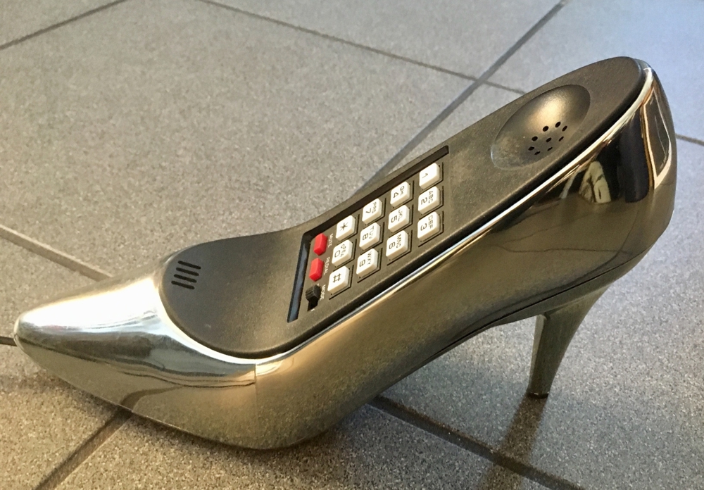 Retro "Shoe Fashion Fone" High Heel, COLUMBIA SH910, unbenutzt, 1a, im Original-Karton