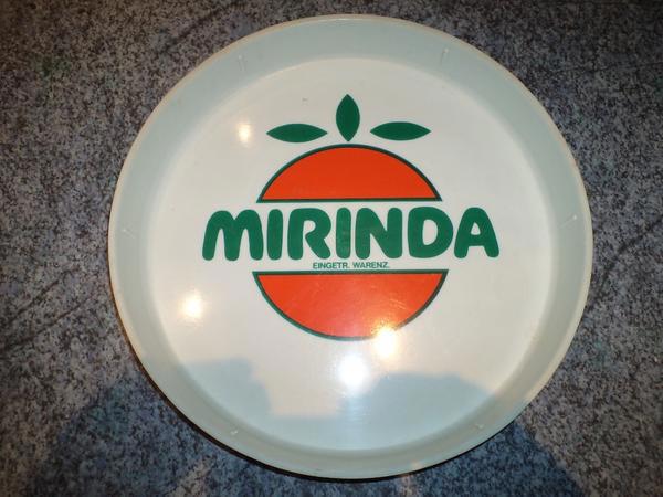 Original Retro Tablett MIRINDA, Kunststoff, rares Sammlerstück, neu + unbenutzt