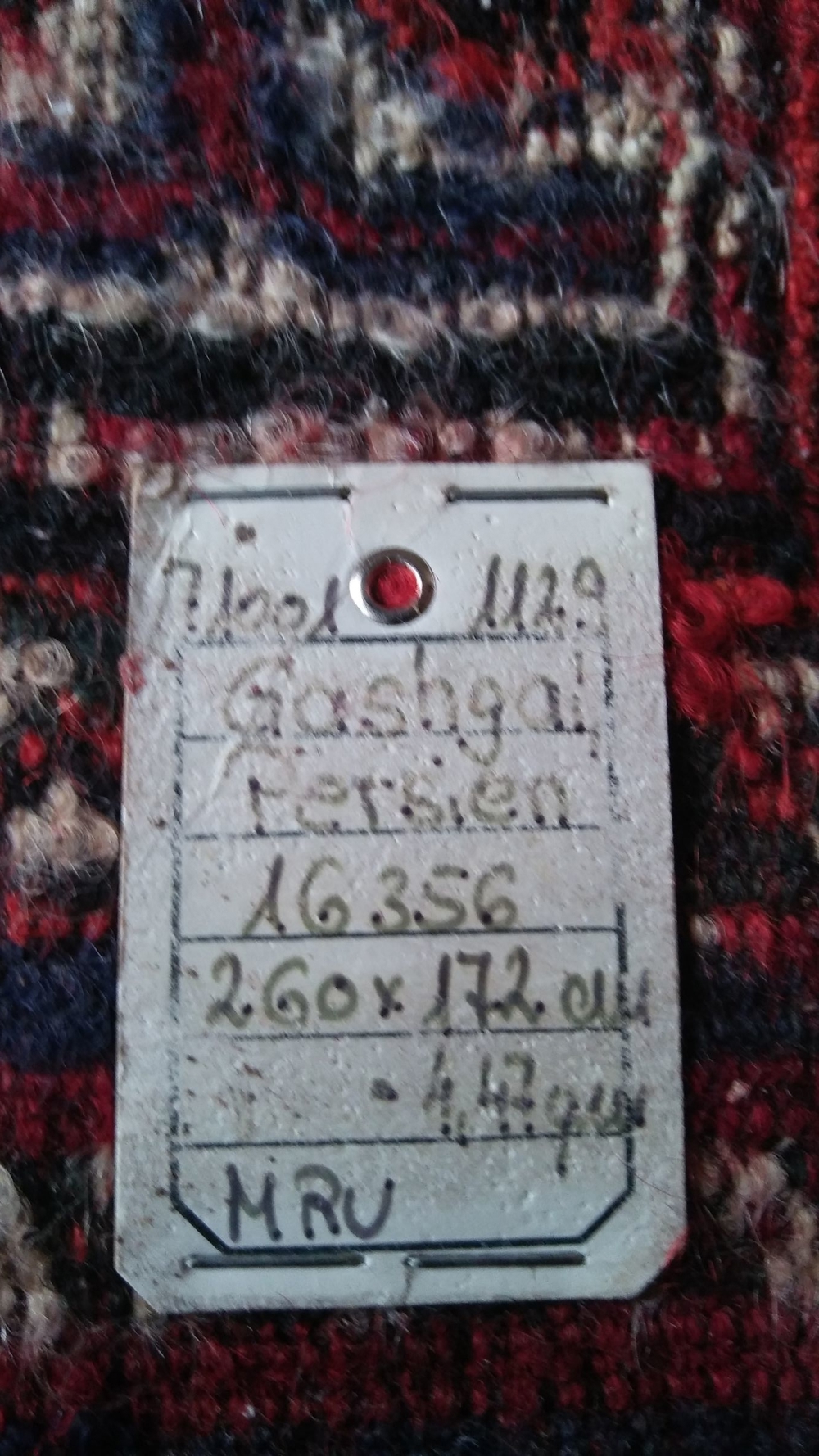 Persian Handgeknüpfter Gashgai Teppich,Rot (260 x 172 = 4,47 qm)