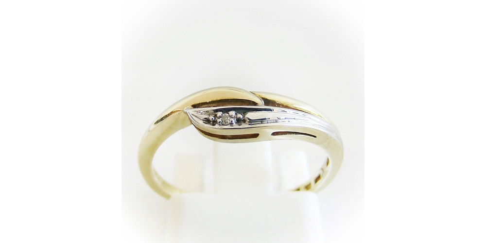 Ring Gold 333er / 8 kt Diamant Solitär Edelstein