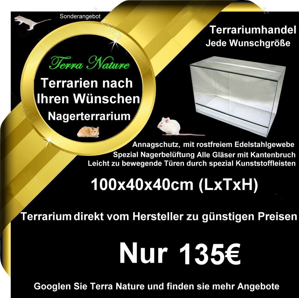Nagerterrarium 100x40x40cm Terrarium Käfig