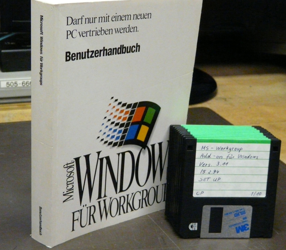 Vintage MS-Windows WfW 3.11 mit Handbuch