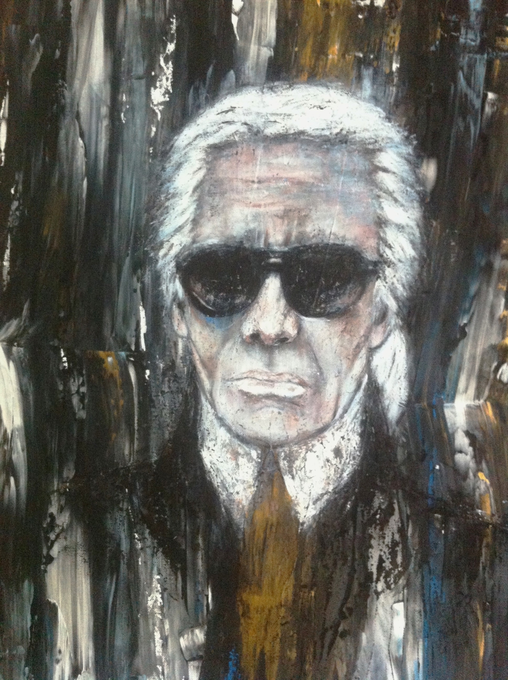Acrylgemälde Abstrakt auf Leinwand Unikat Org.Lagerfeld 60x80 -VHS