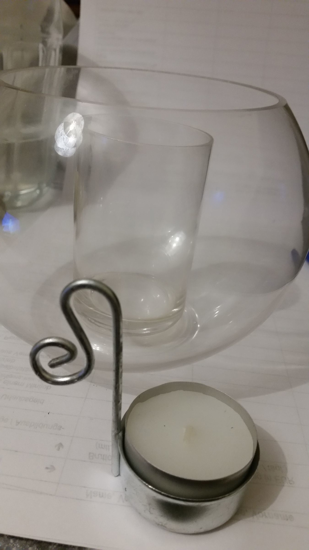 Vase mit Teelicht-Einsatz