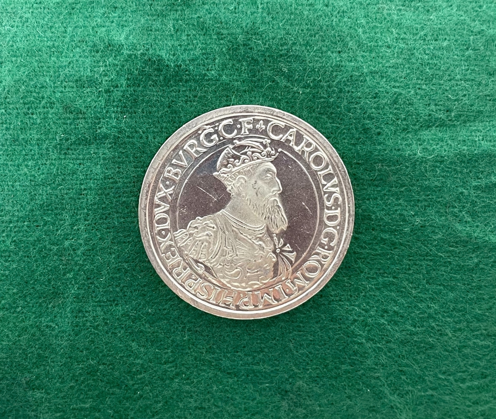 5 ECU Silbermünze 1987 Belgien Kaiser Karl V.