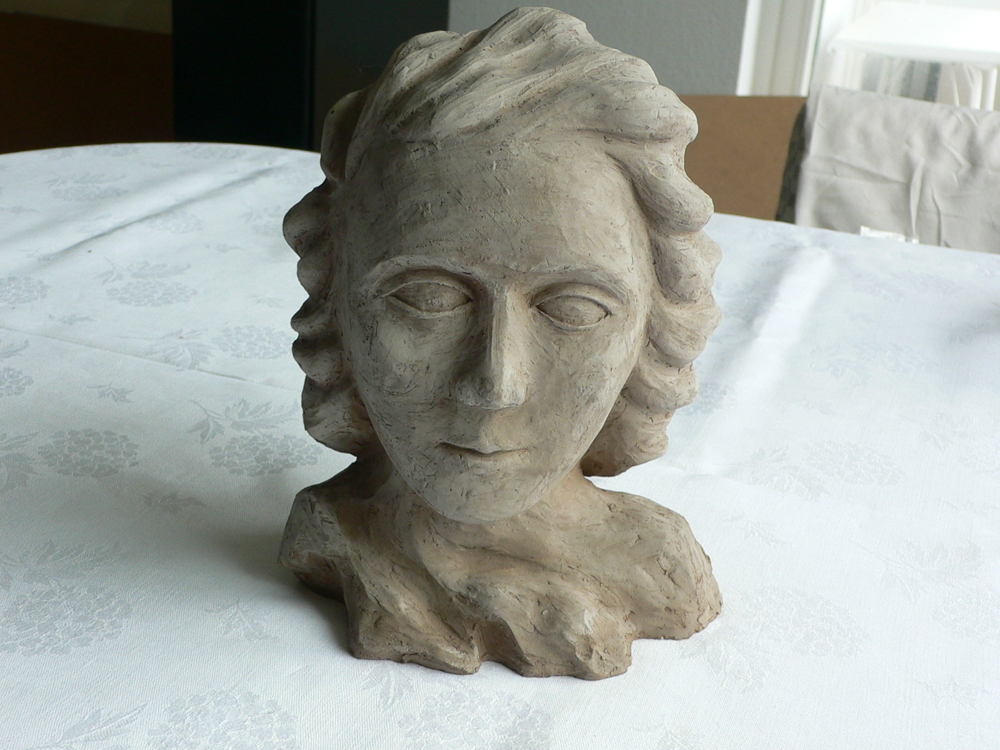 Büste Plastik Kopf Frauenkopf Skulptur Kunst Hildegard Huza