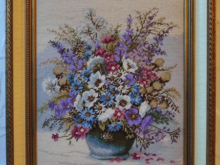 Gobelin-Stickbild "Blumenstrauß"