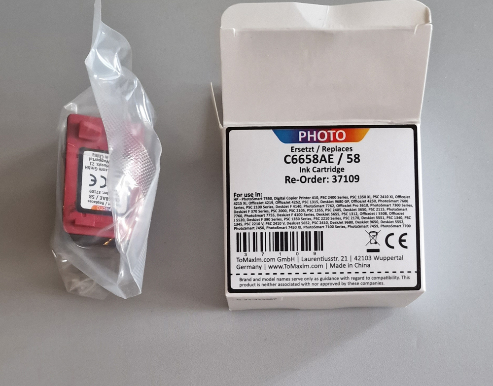 Ink Cartrigde C6658AE/ 58 swz neu