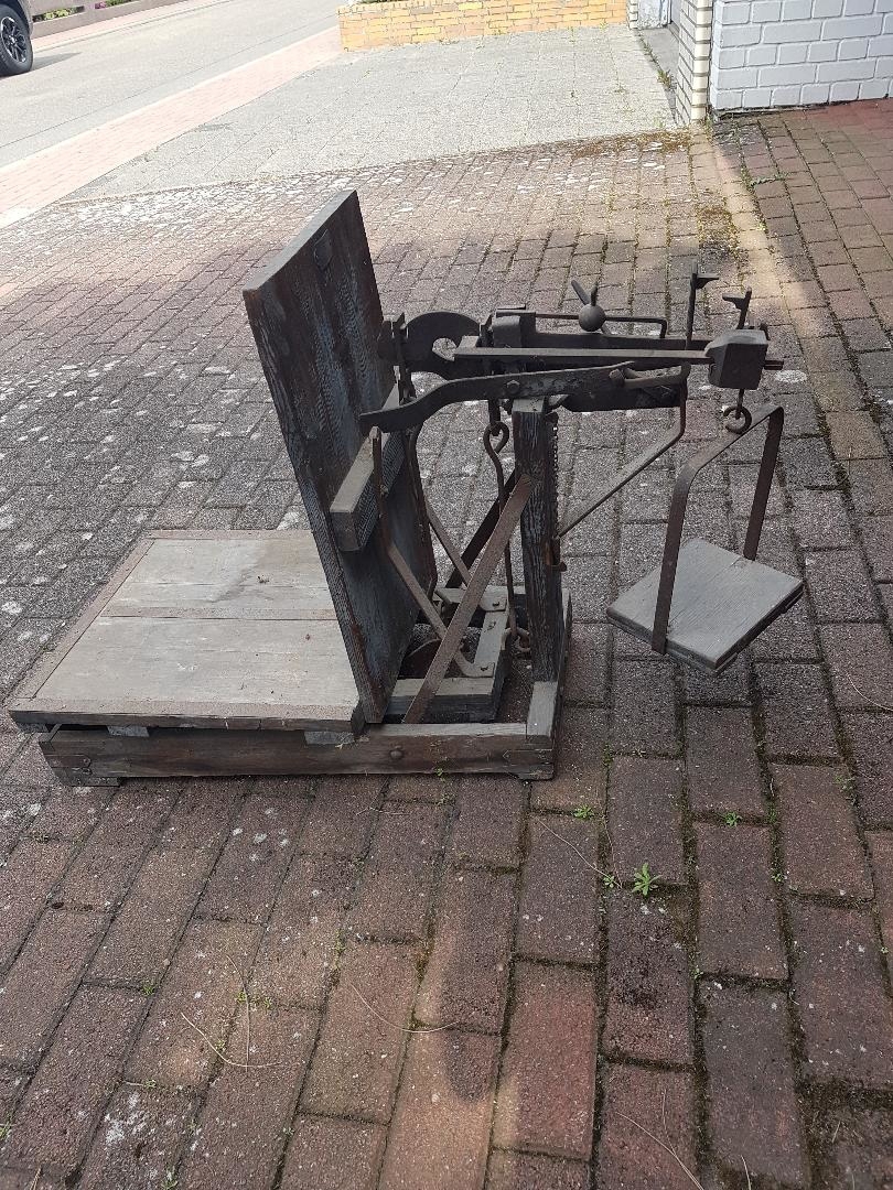 Alte Kartoffelwaage, Sackwaage, Dezimalwaage