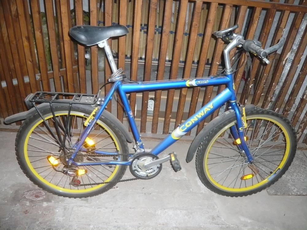 Blaues Mountain-Bike zu verkaufen