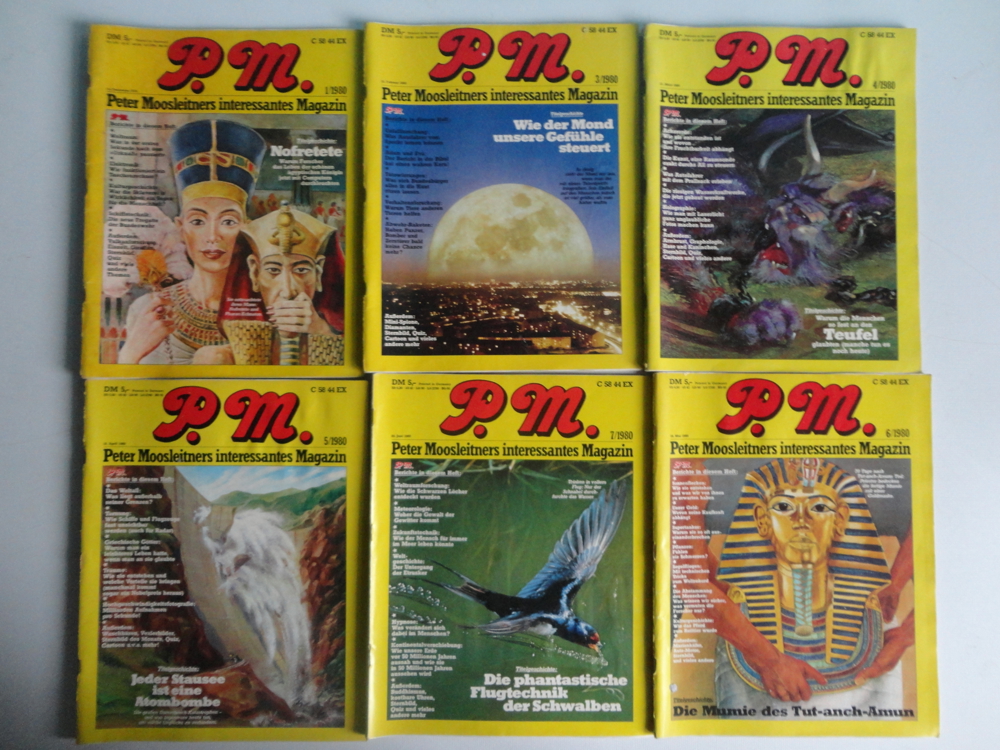 10 Peter Moosleitner, PM Magazine, Jahrgang 1980, Ausgaben Nr. 1,3,4,5,6,7,8,10,11 und 12