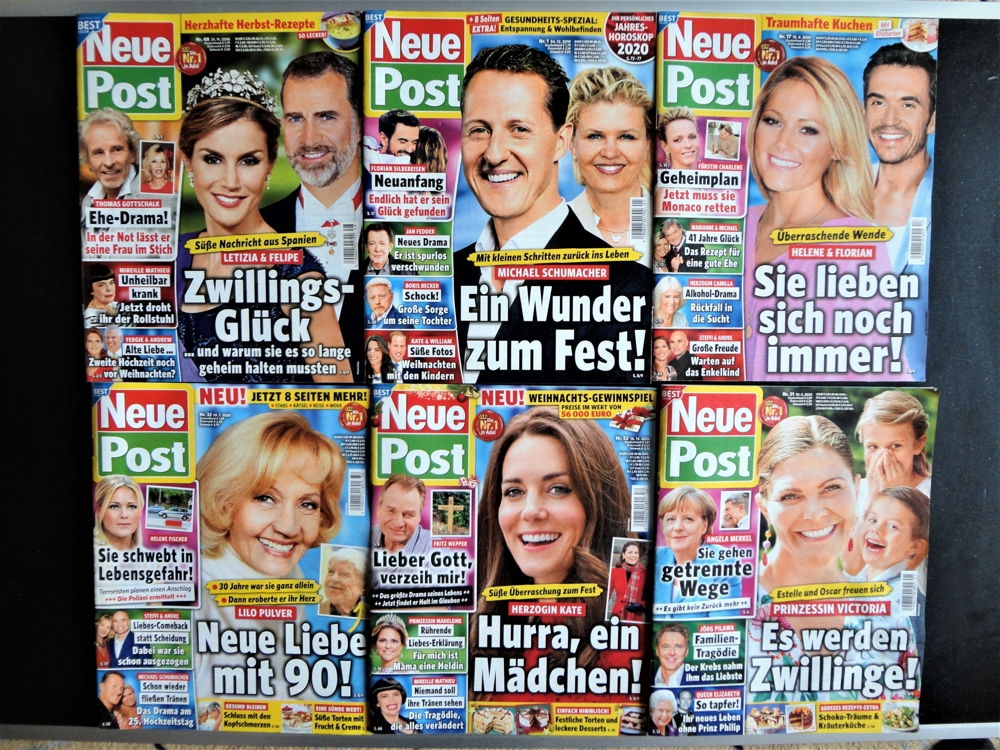 103 Neue Post Zeitschriften,Illustrierte, ab Heft Nr. 48 von 2018 bis Nr. 53 von 2020