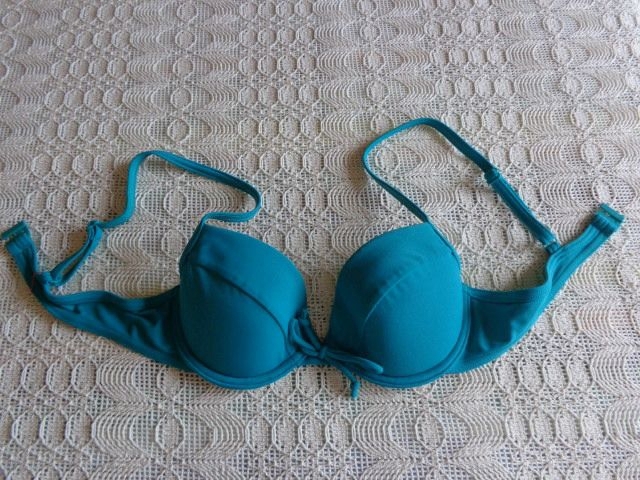 Bikini-Oberteil, Push-up, Gr. 34, Cup A, smaragd, Marke: S. Oliver