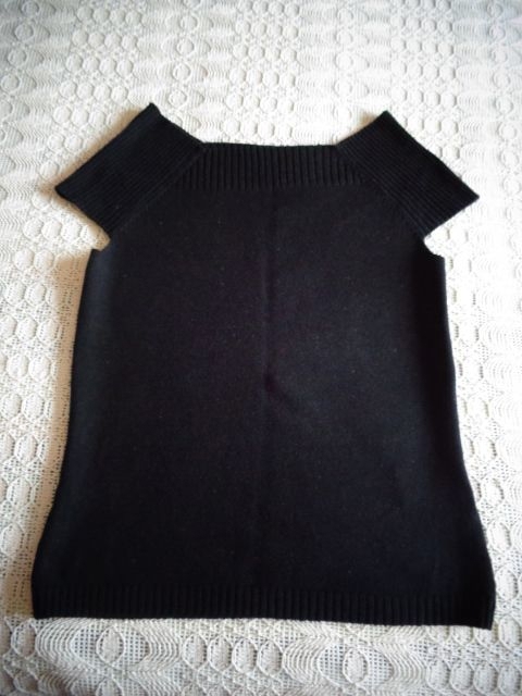 Vintage - Shirt, Strickshirt, schwarz, Gr. 34 bzw. ca. Gr. XS, C&A