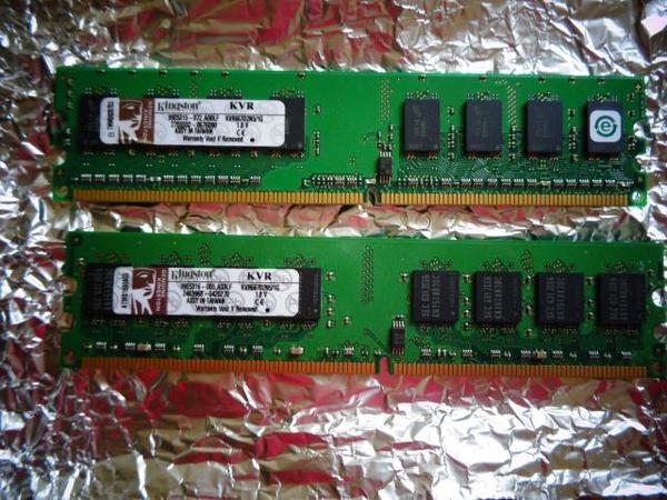 Arbeitsspeicher Kingston DDR2 PC667, Set 2 Stück 25,00 Euro