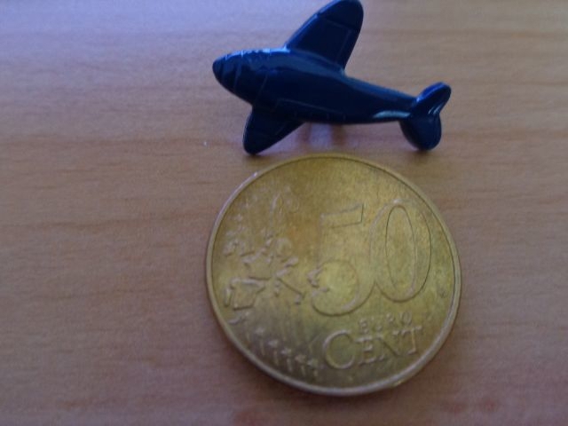 Knöpfe für Kinderkleidung "Flugzeug", dunkelblau, 2,5 cm, 1 Stück 40 Cent