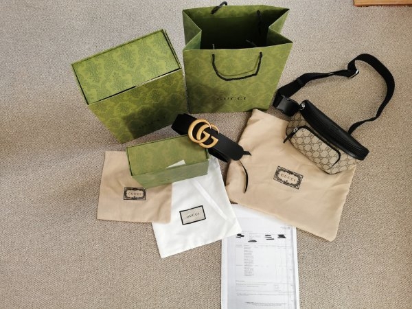 Gucci Gürtel Marmont Box Staubbeutel Verpackung Box Gürtel 
