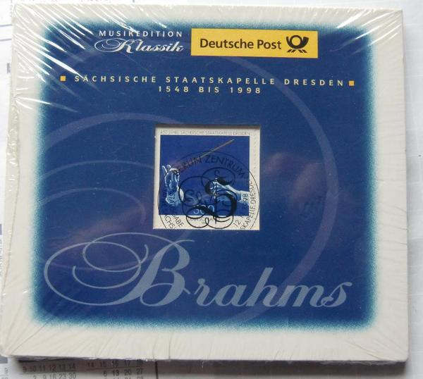 Klassik CD Johannes Brahms Staatskapelle Dresden m. gestempelter Briefmarke NEU. Ideales Geschenk