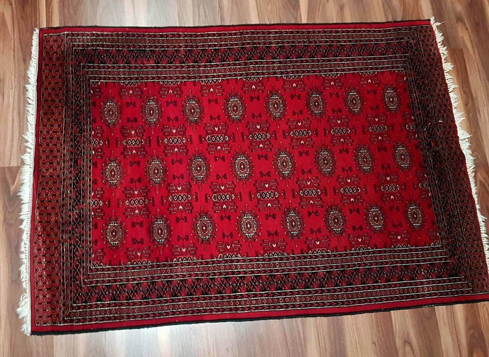 Stammes Teppich Turkmenisch Pakistan Rug Teke Göl Orient Perser Carpet, wie Seide
